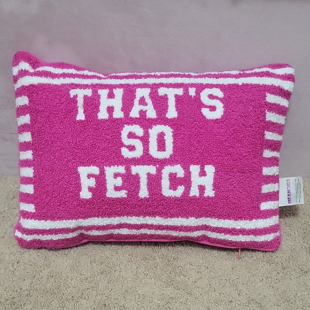 Pink 'That's So Fetch' Pillow by MEANGIRLS